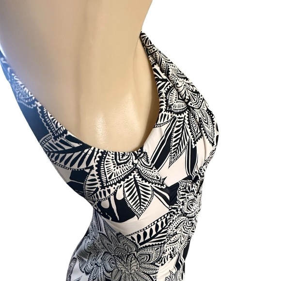🔴 5 for $40 SALE! 
Lauren Ralph Lauren One Piece Swimsuit Black White Paisley 8 - Picture 3 of 15